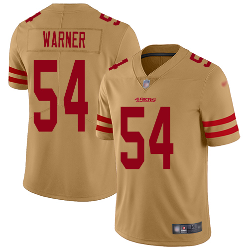 San Francisco 49ers Limited Gold Men #54 Fred Warner Jersey NFL #54 Inverted Legend